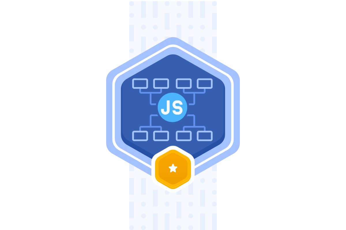 I earned a badge: JavaScript Programming and DOM API | CodeSignal Learn