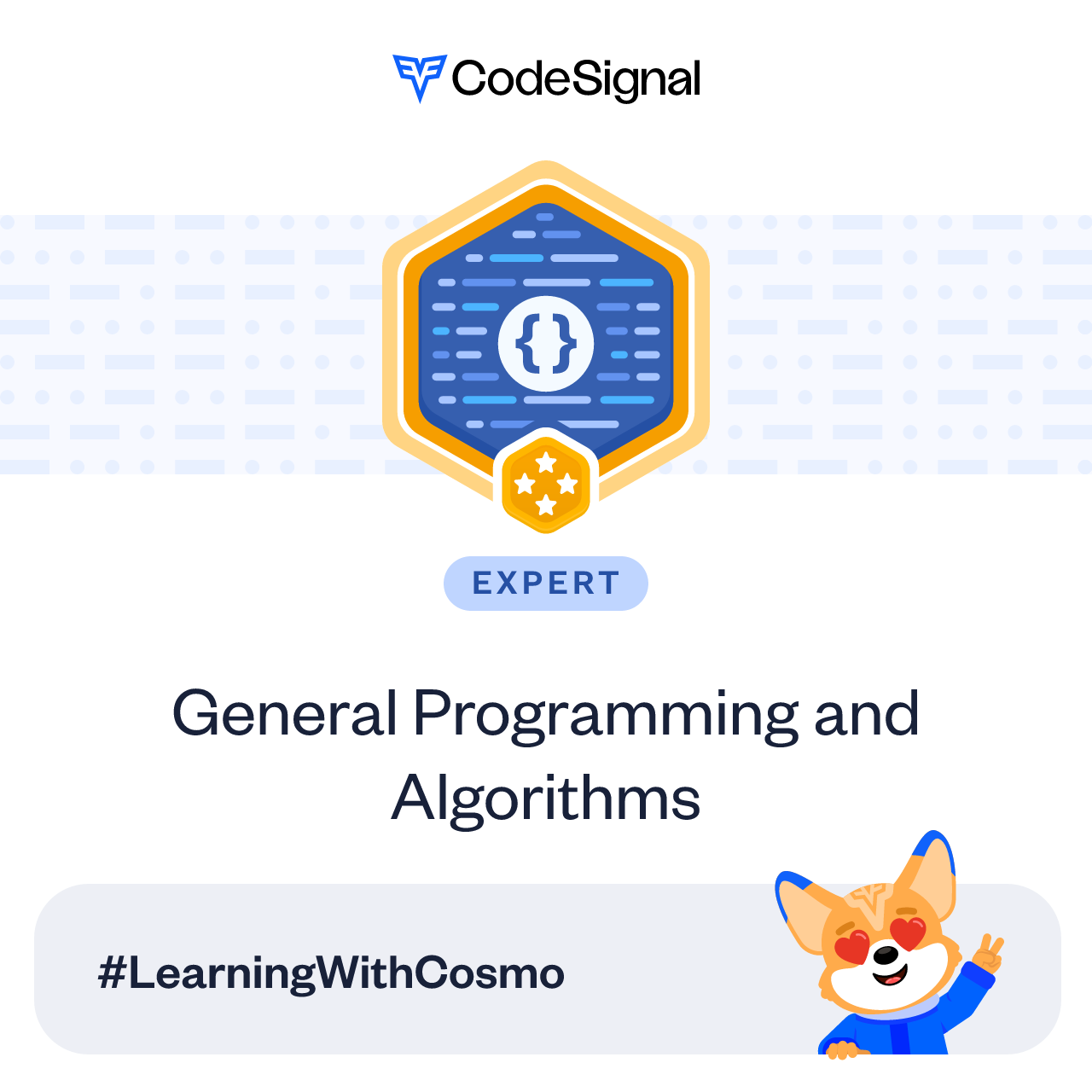 I just earned the expert badge for this skill: General Programming and Algorithms