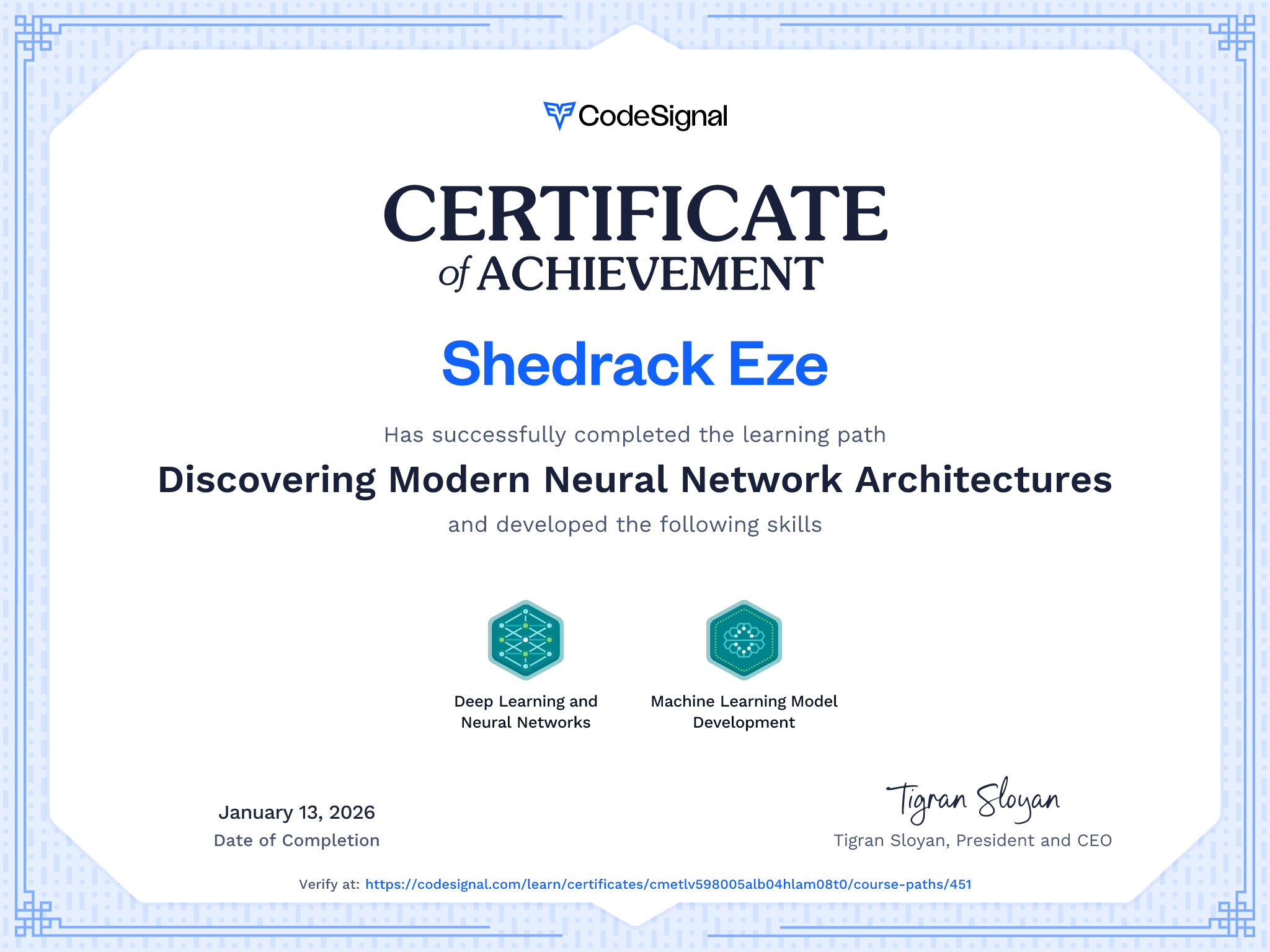 Path Certificate for Discovering Modern Neural Network Architectures