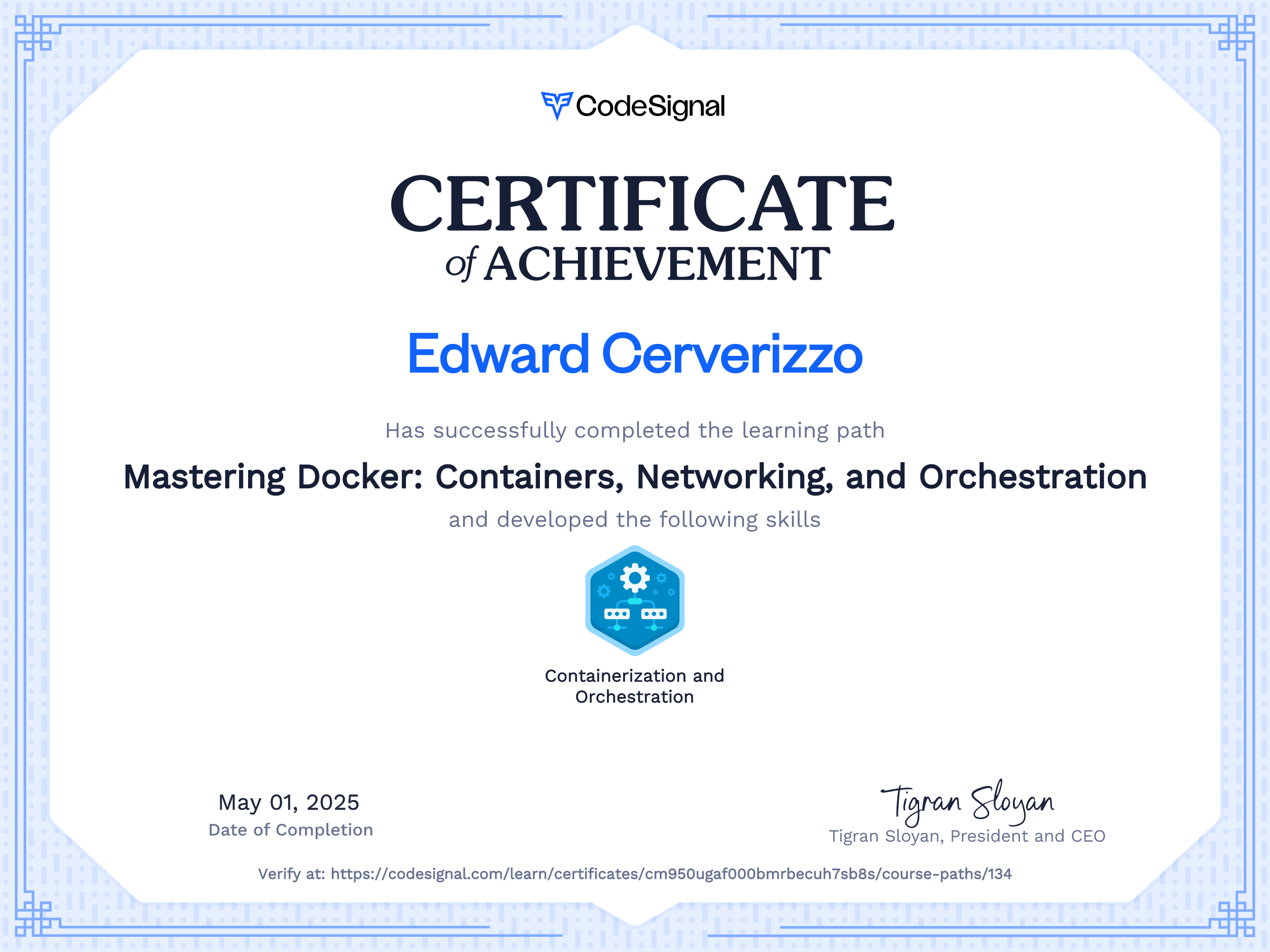 Path Certificate for Mastering Docker: Containers, Networking, and Orchestration