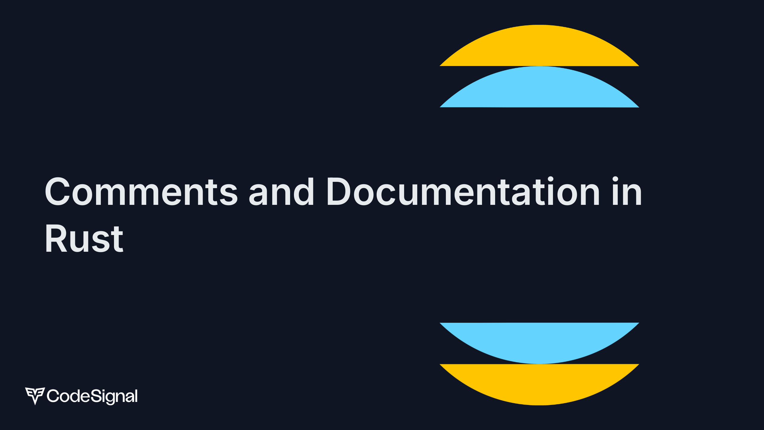 Comments and Documentation in Rust | CodeSignal Learn