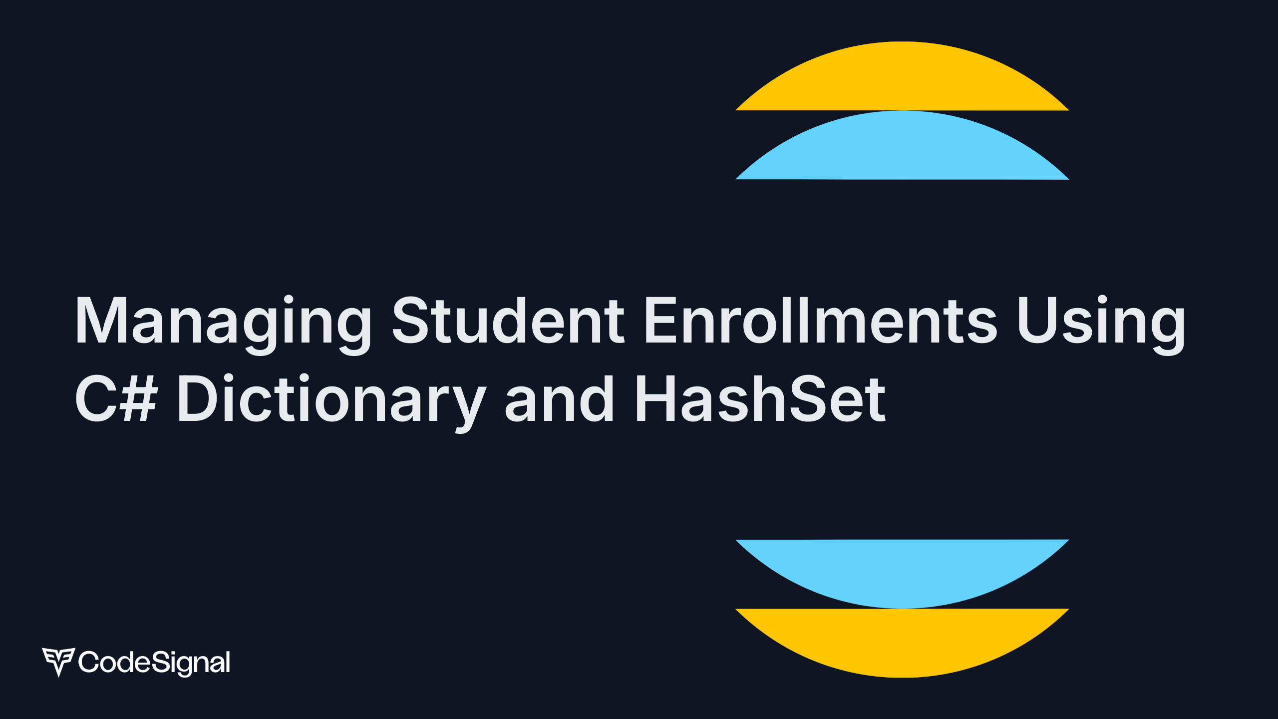Managing Student Enrollments Using C# Dictionary and HashSet ...