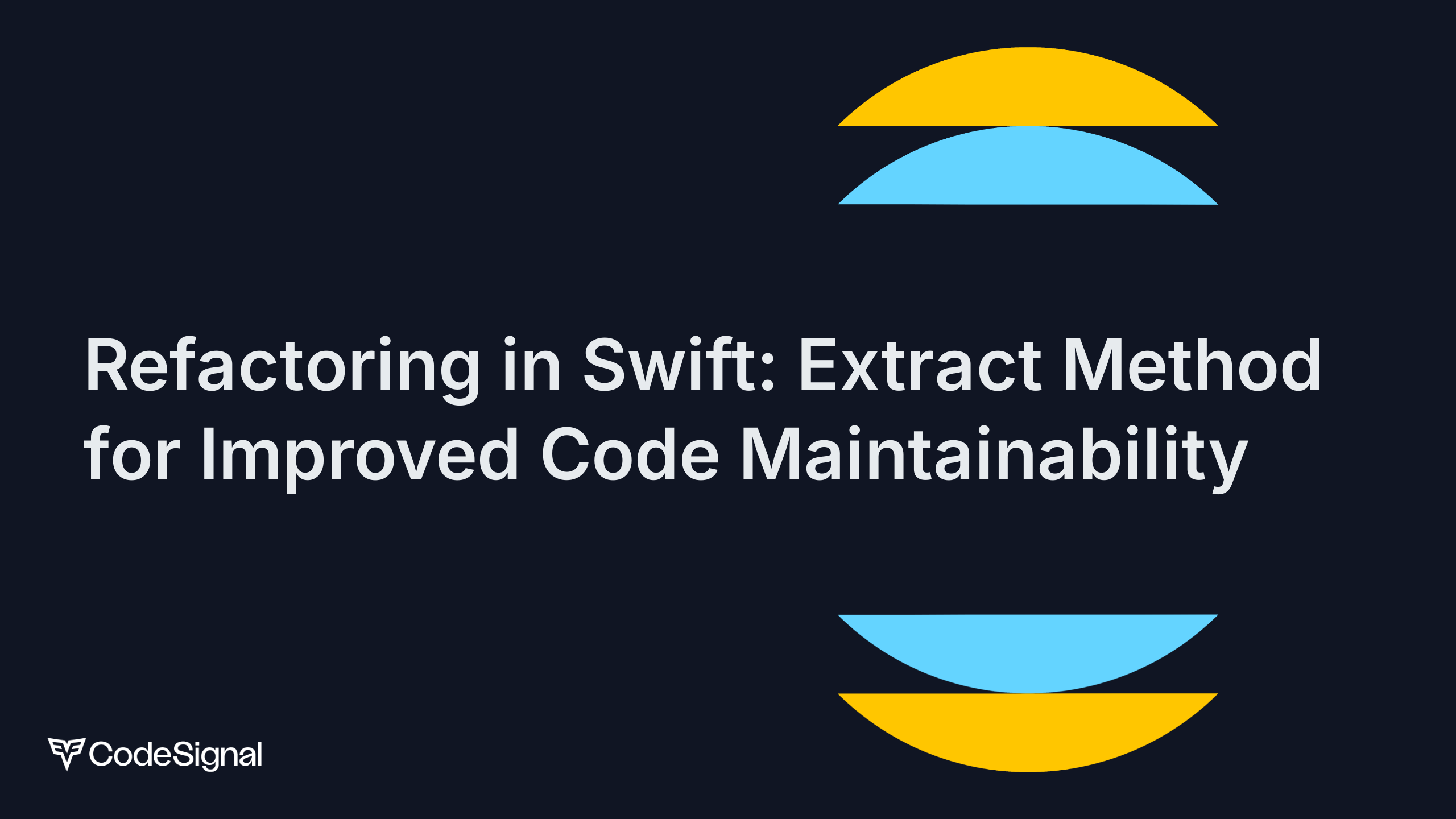 Refactoring in Swift: Extract Method for Improved Code Maintainability ...