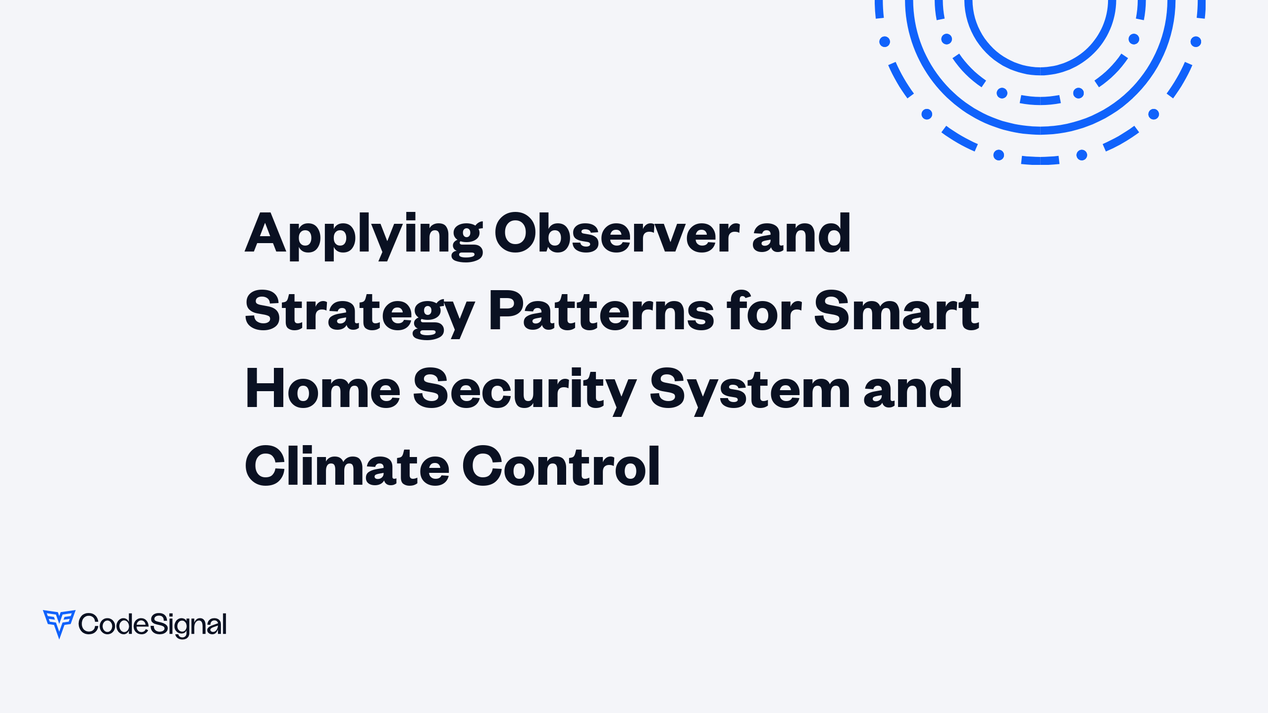 Observer and Strategy Patterns | CodeSignal Learn