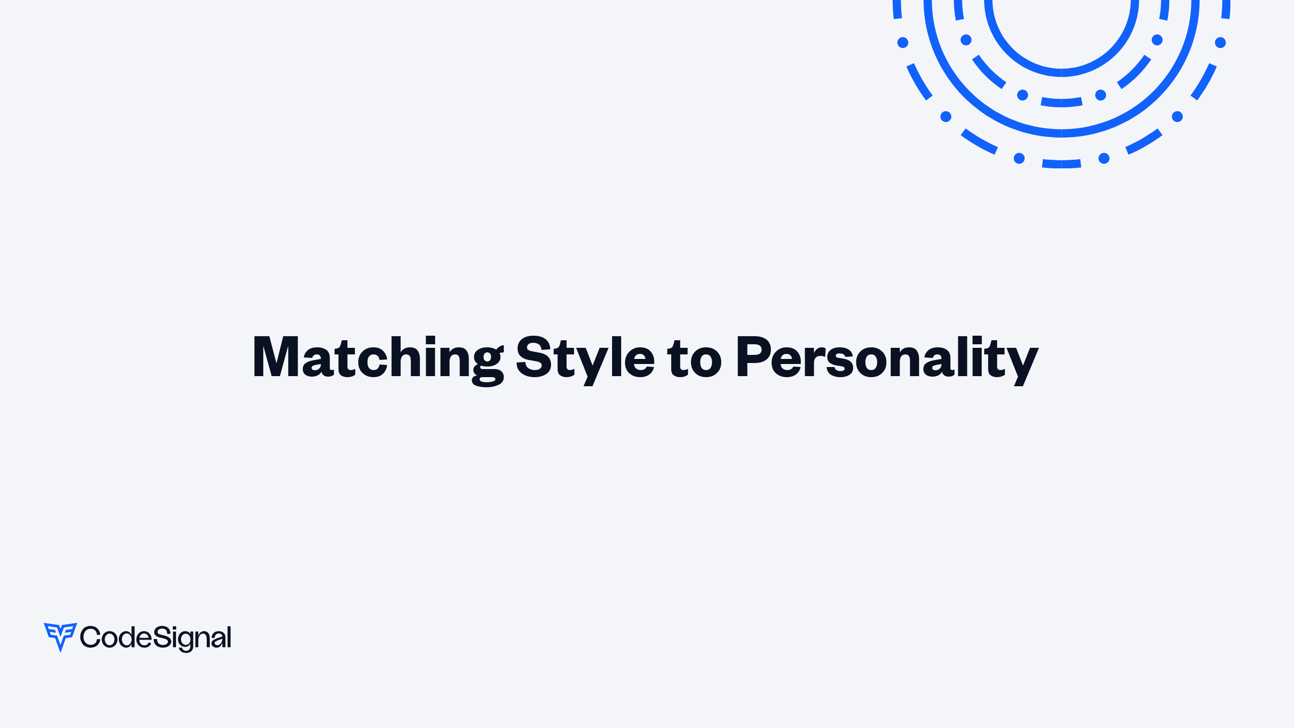 Matching Style to Personality | CodeSignal Learn