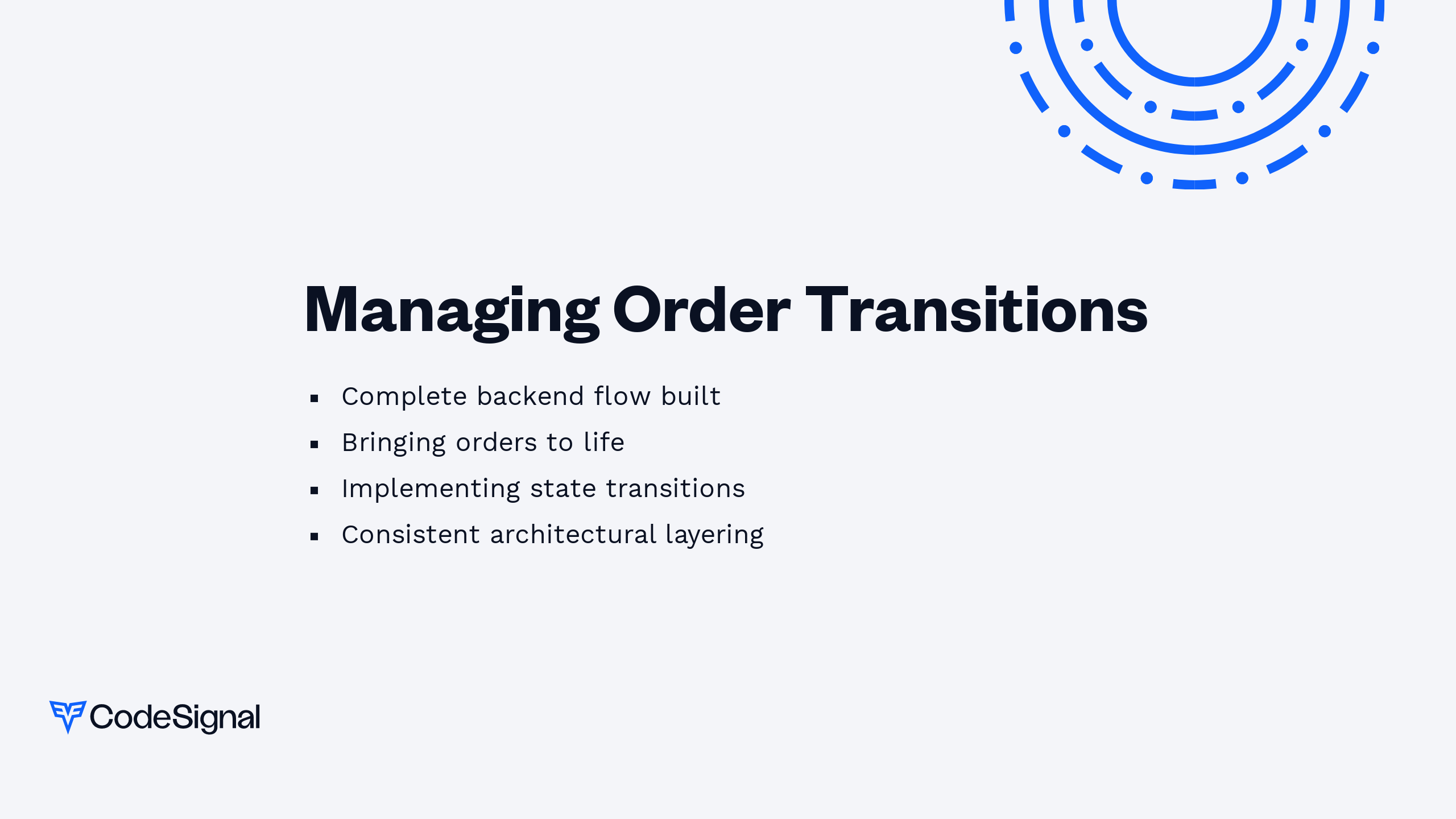 Managing Order Transitions | CodeSignal Learn