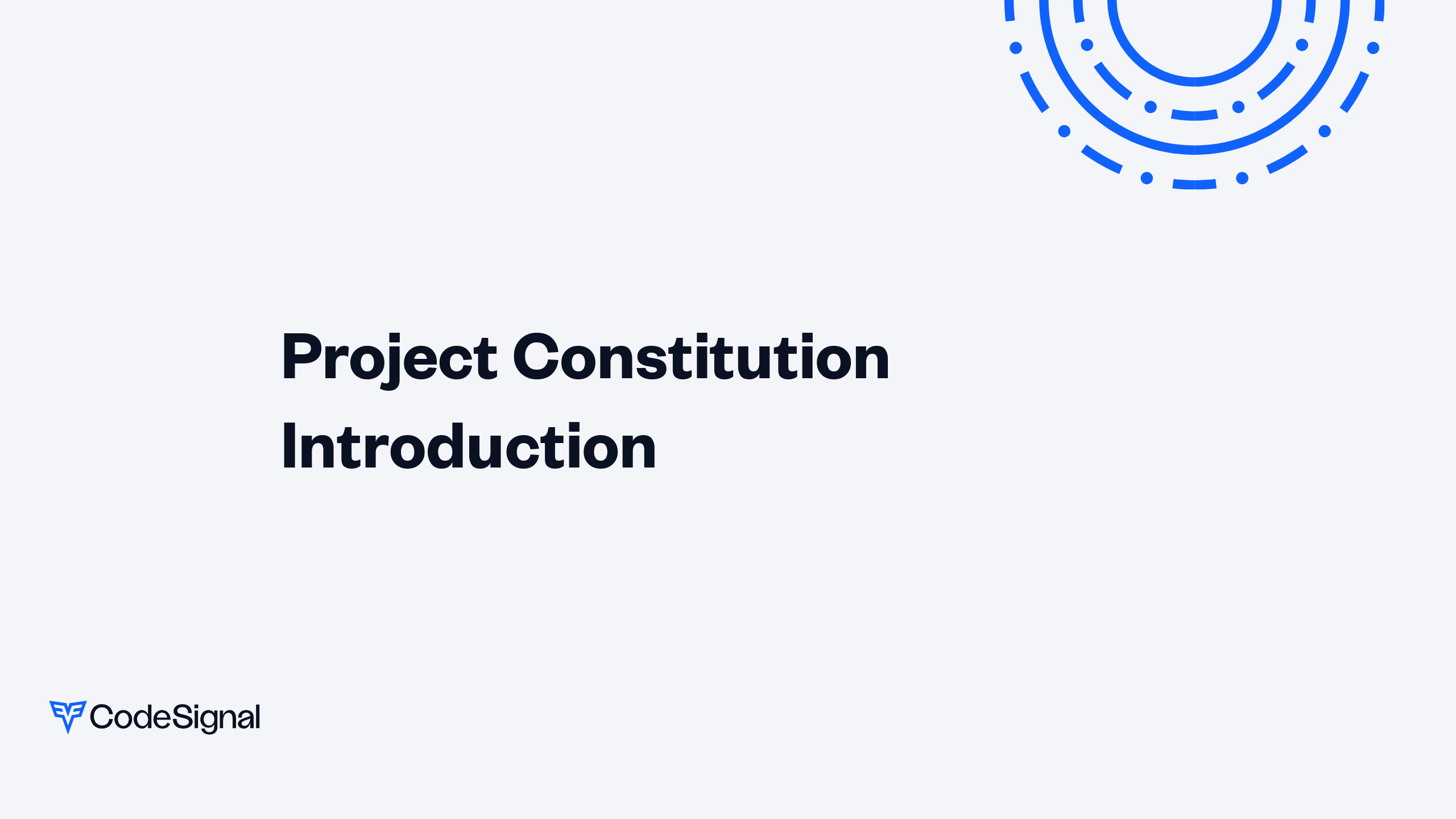 Project Constitution Introduction | CodeSignal Learn