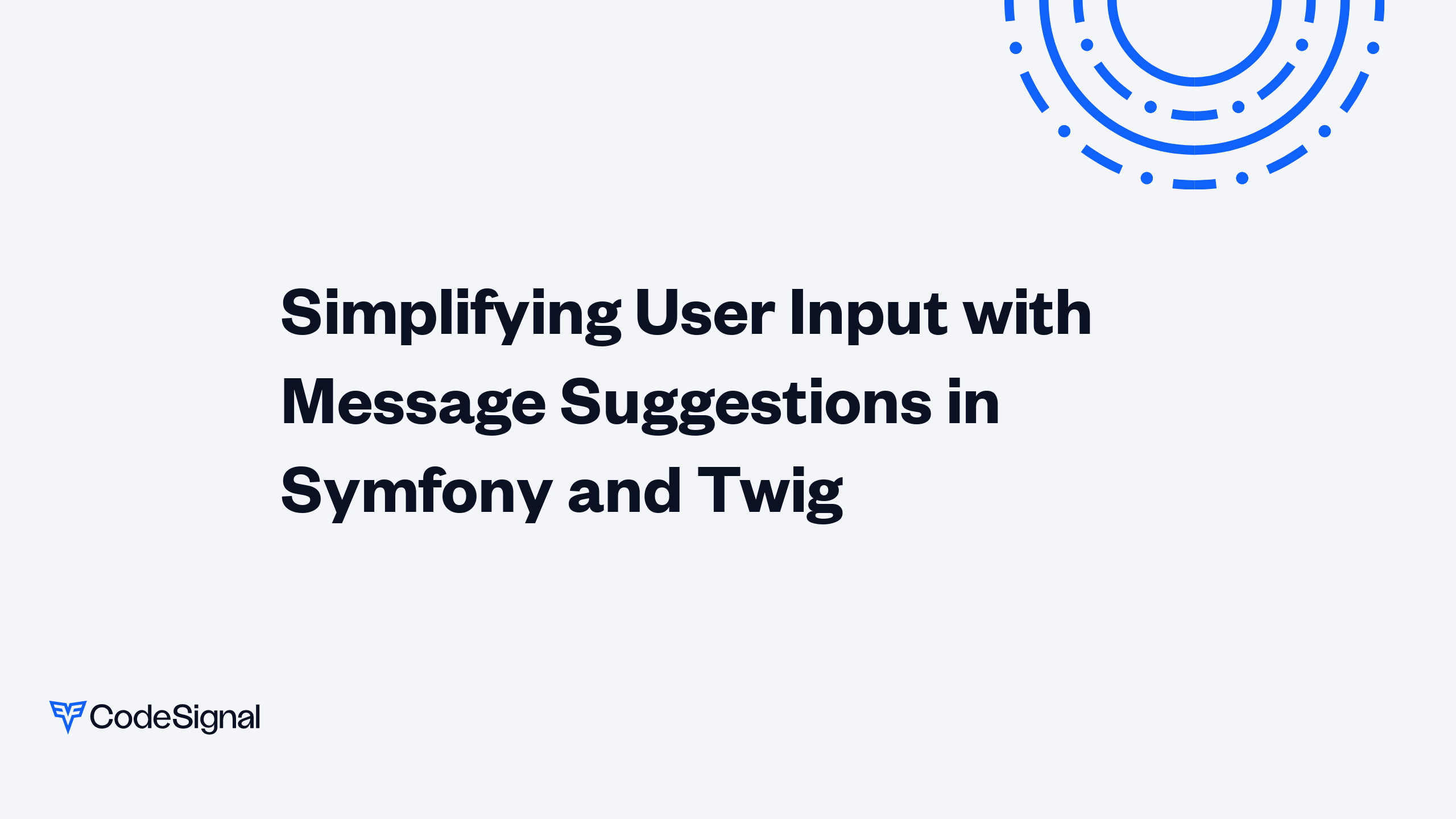 Simplifying User Input with Message Suggestions in Symfony and Twig ...