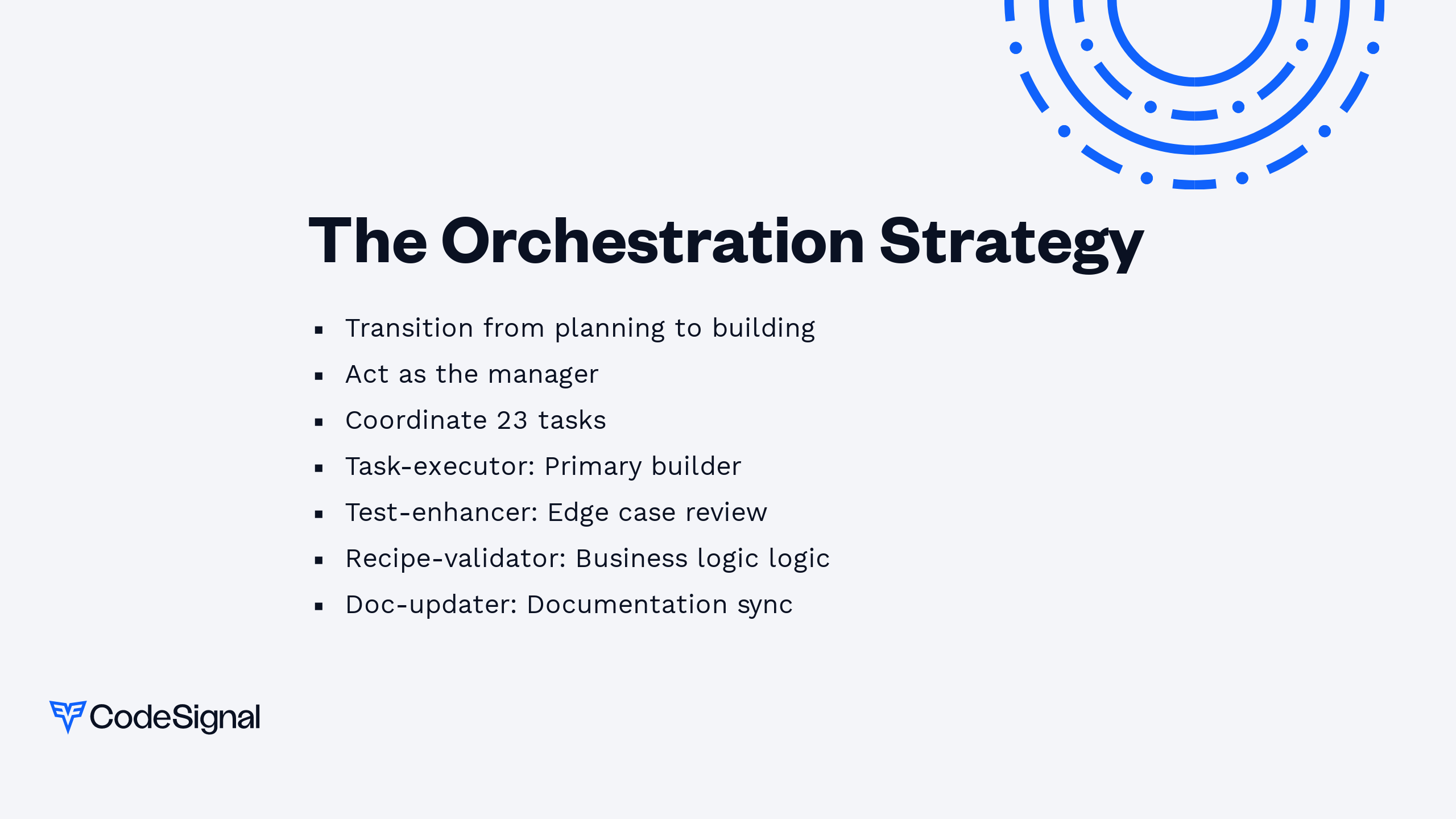 The Orchestration Strategy | CodeSignal Learn