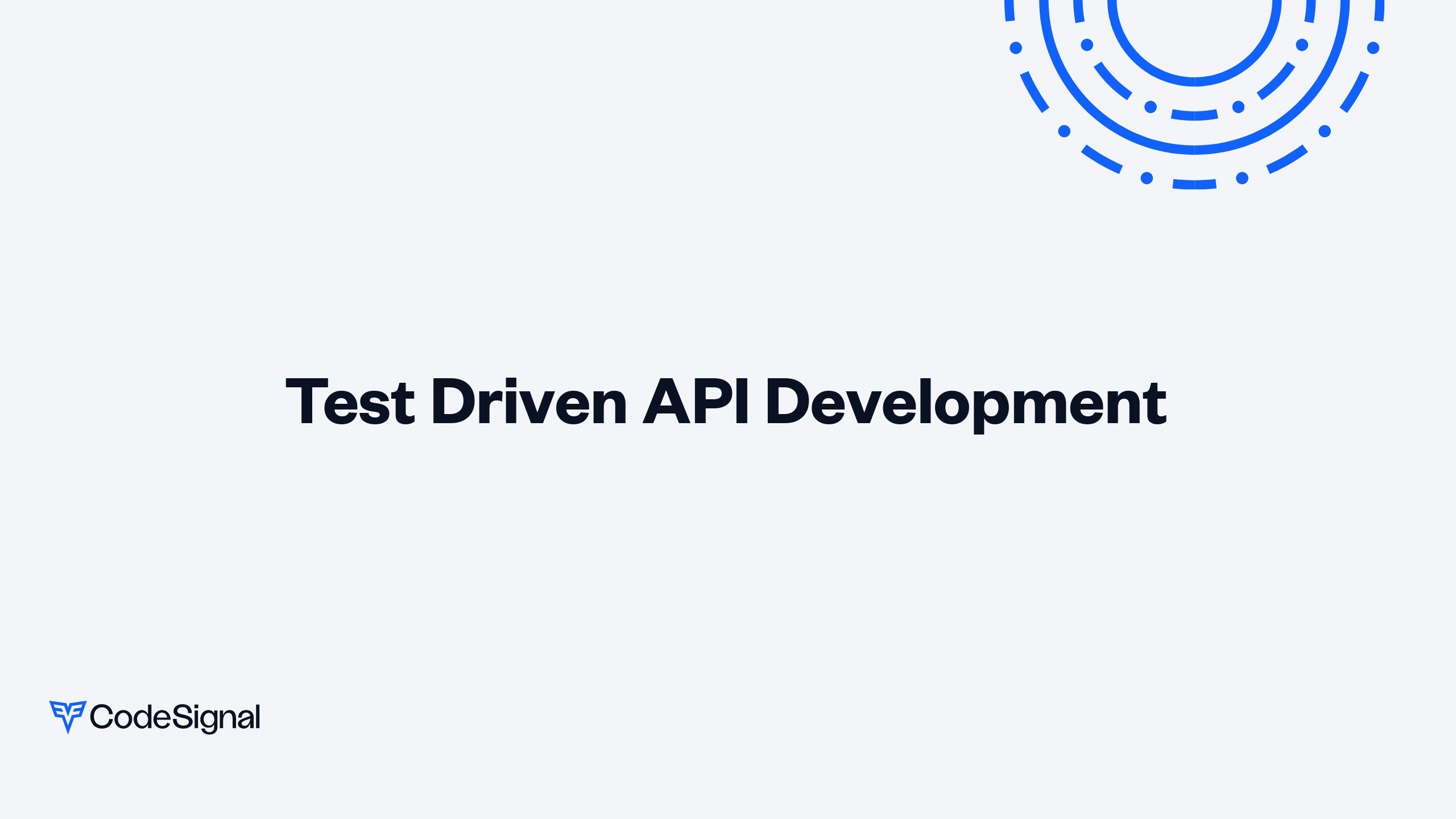 Test Driven API Development | CodeSignal Learn
