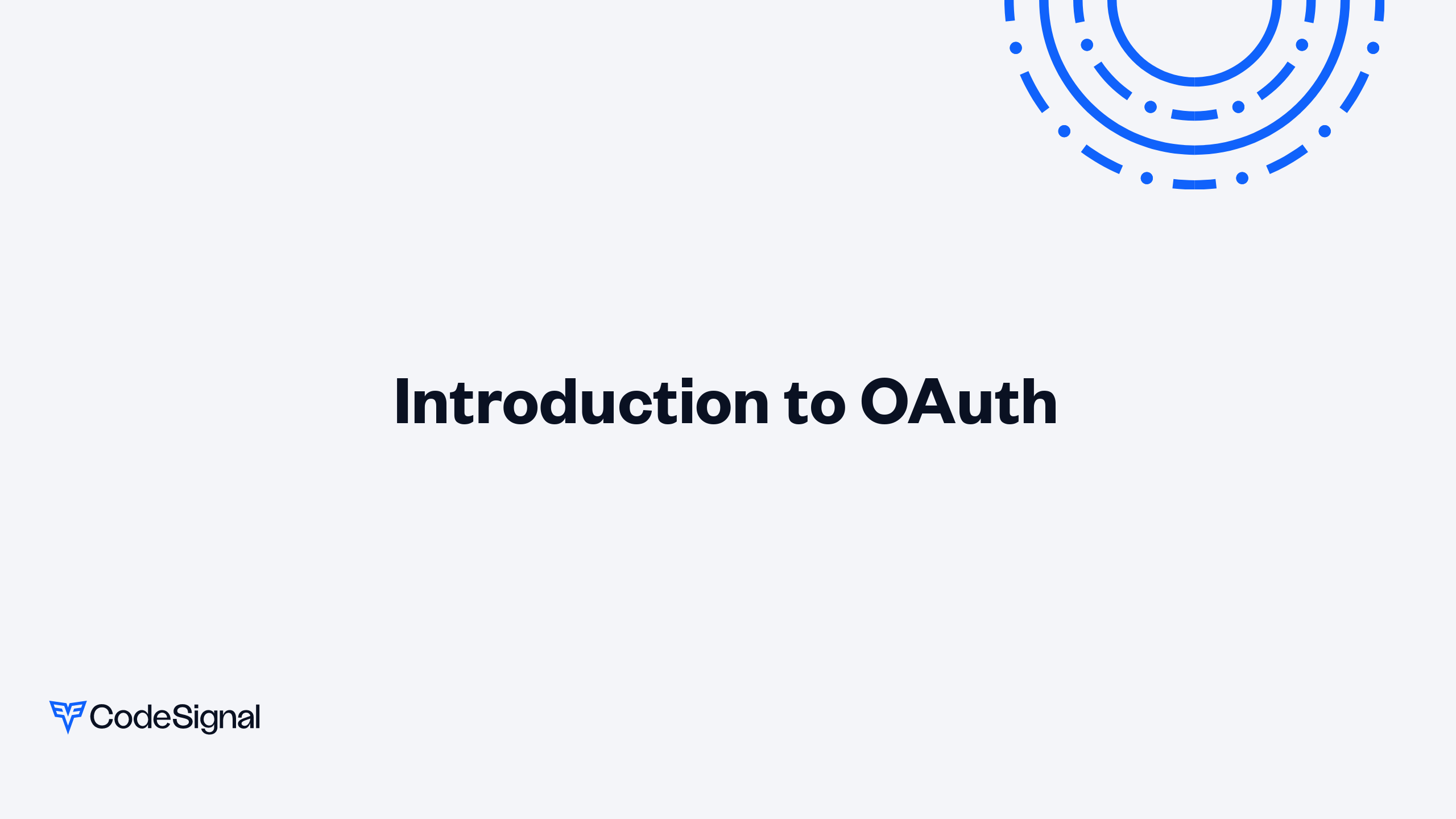 Introduction to OAuth | CodeSignal Learn