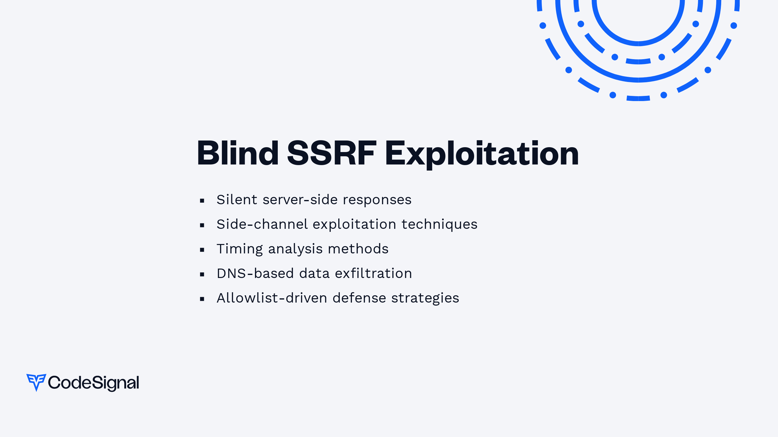 Blind SSRF Exploitation | CodeSignal Learn