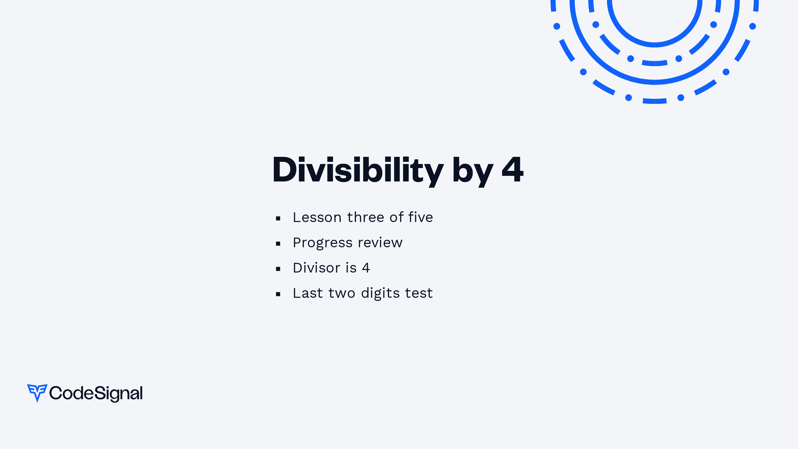 Divisibility by 4 | CodeSignal Learn