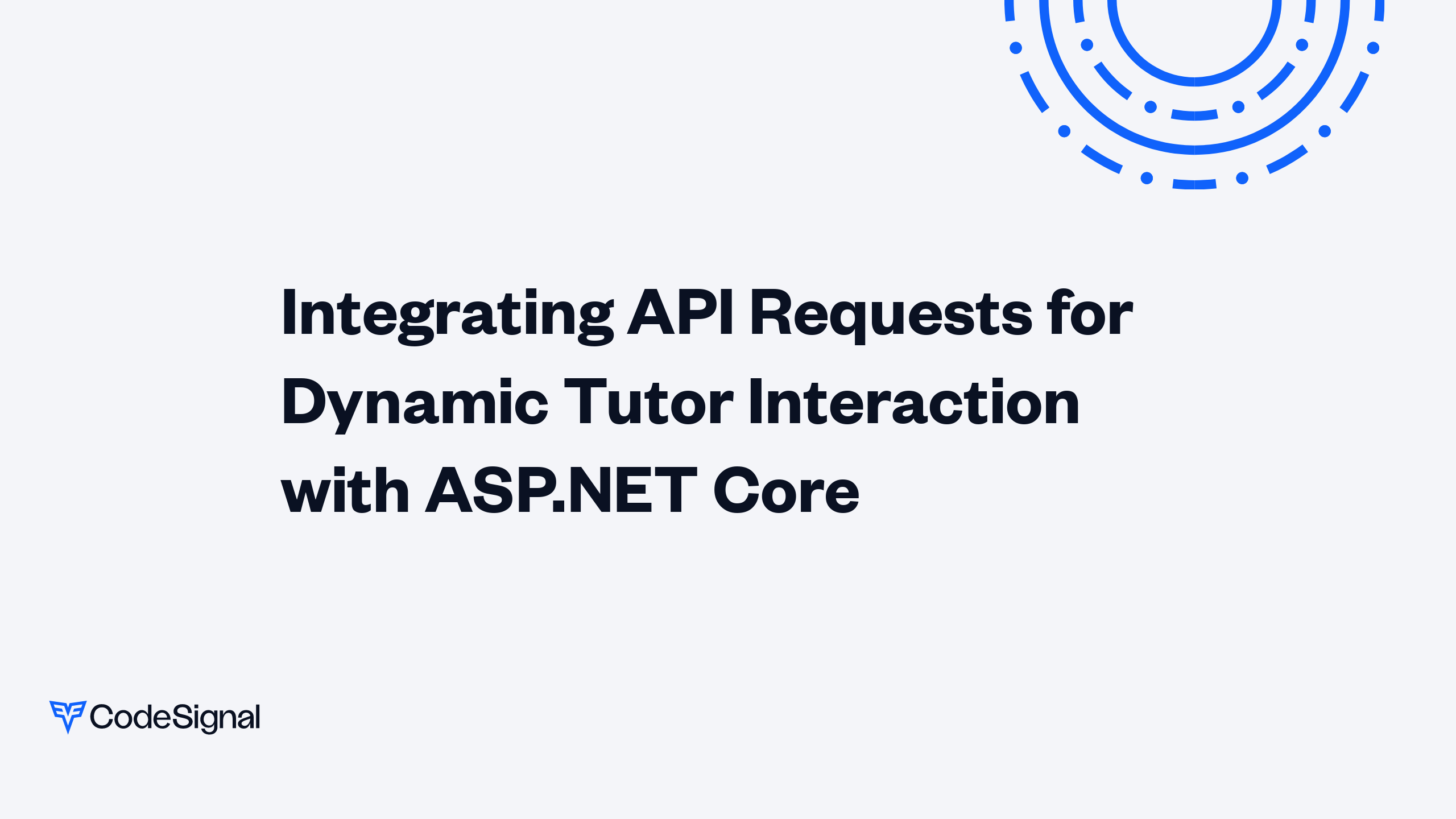 Integrating API Requests for Dynamic Tutor Interaction with ASP.NET ...