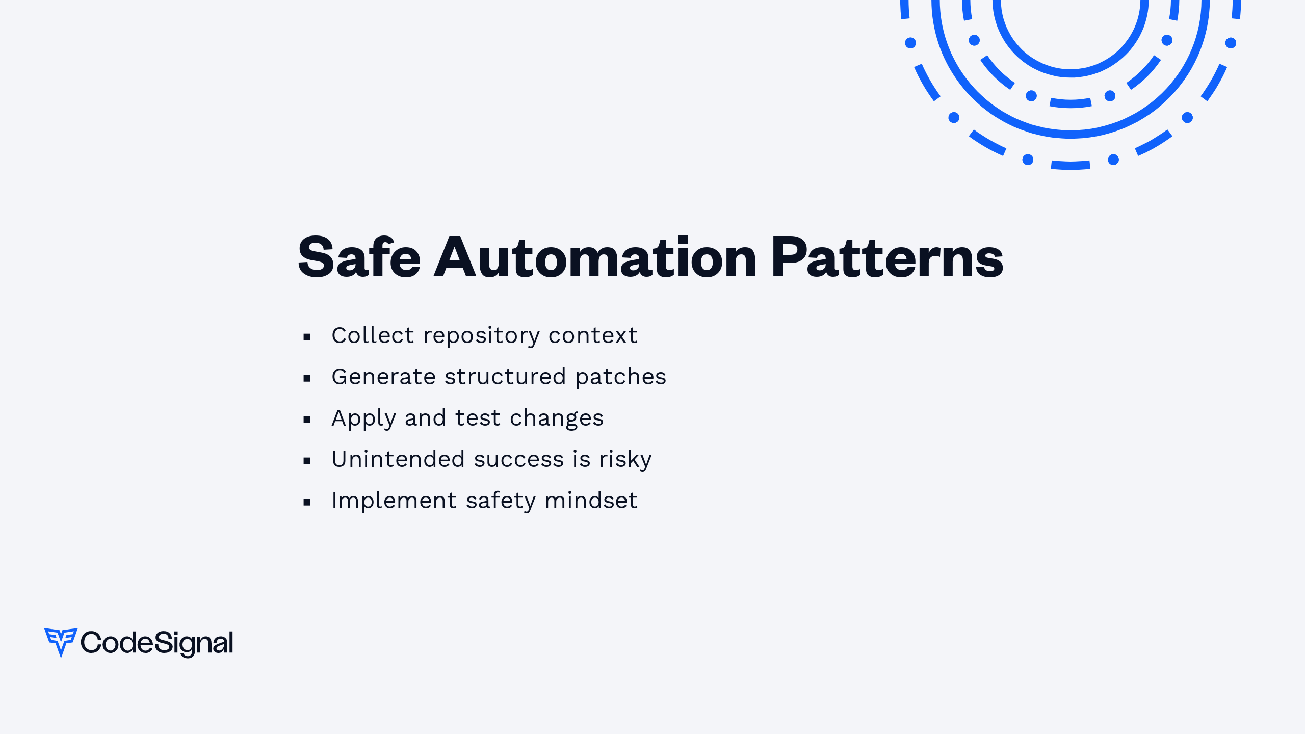 Safe Automation Patterns | CodeSignal Learn