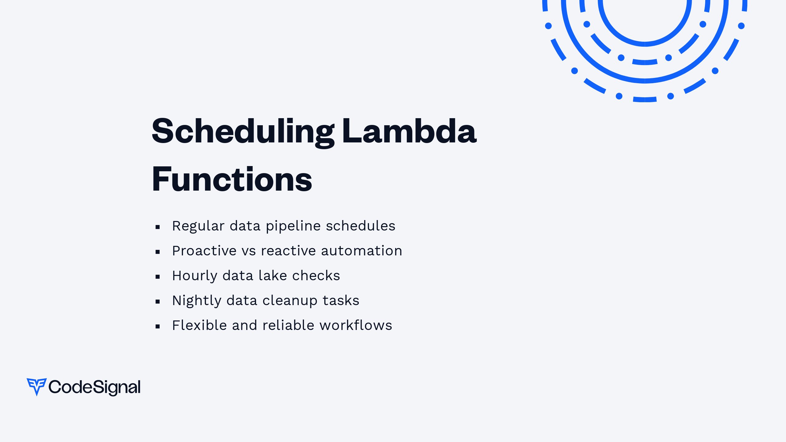 Scheduling Lambda Functions | CodeSignal Learn