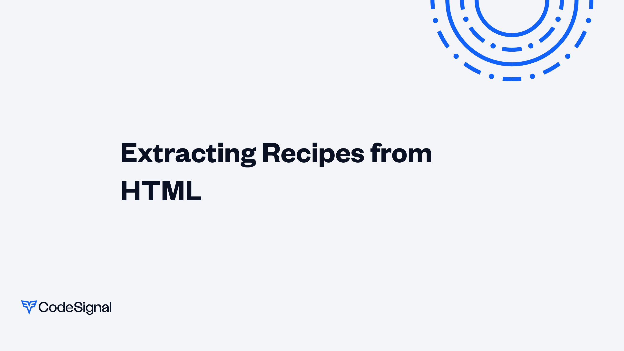 Extracting Recipes from HTML | CodeSignal Learn