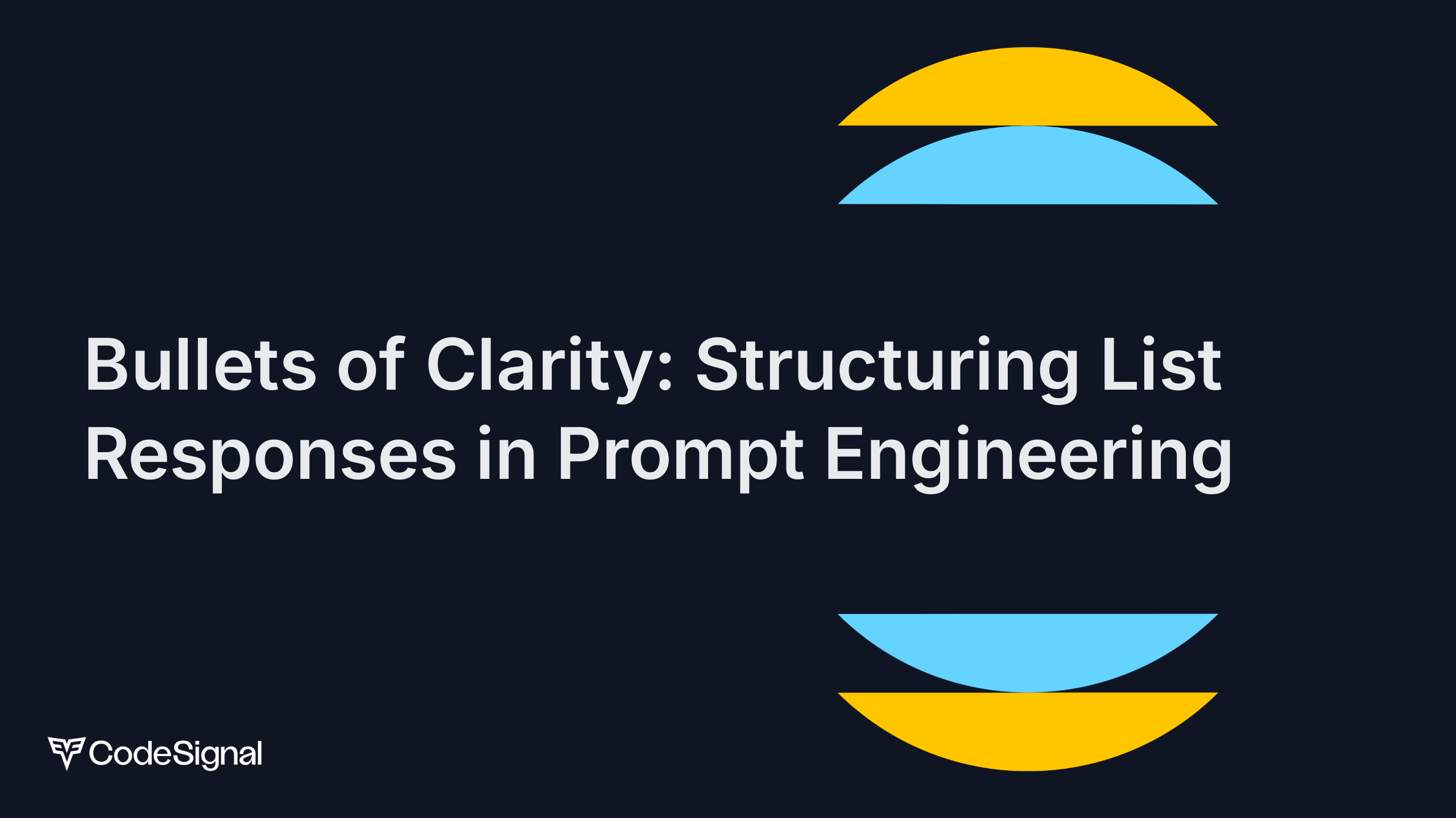 Promts Bullets Bullets of Clarity: Structuring List Responses in Prompt Engineering ...