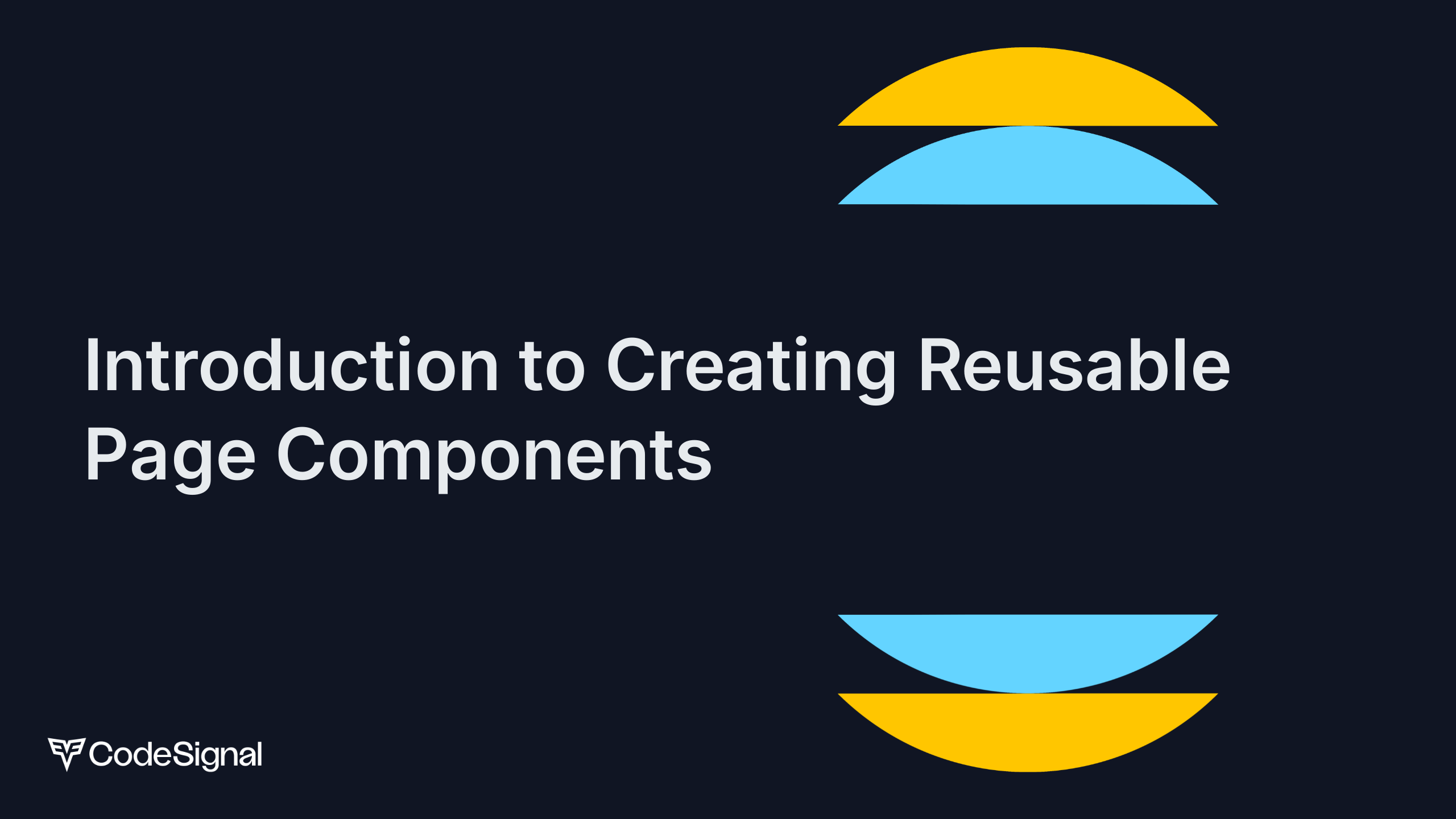 Creating Reusable Page Components | CodeSignal Learn