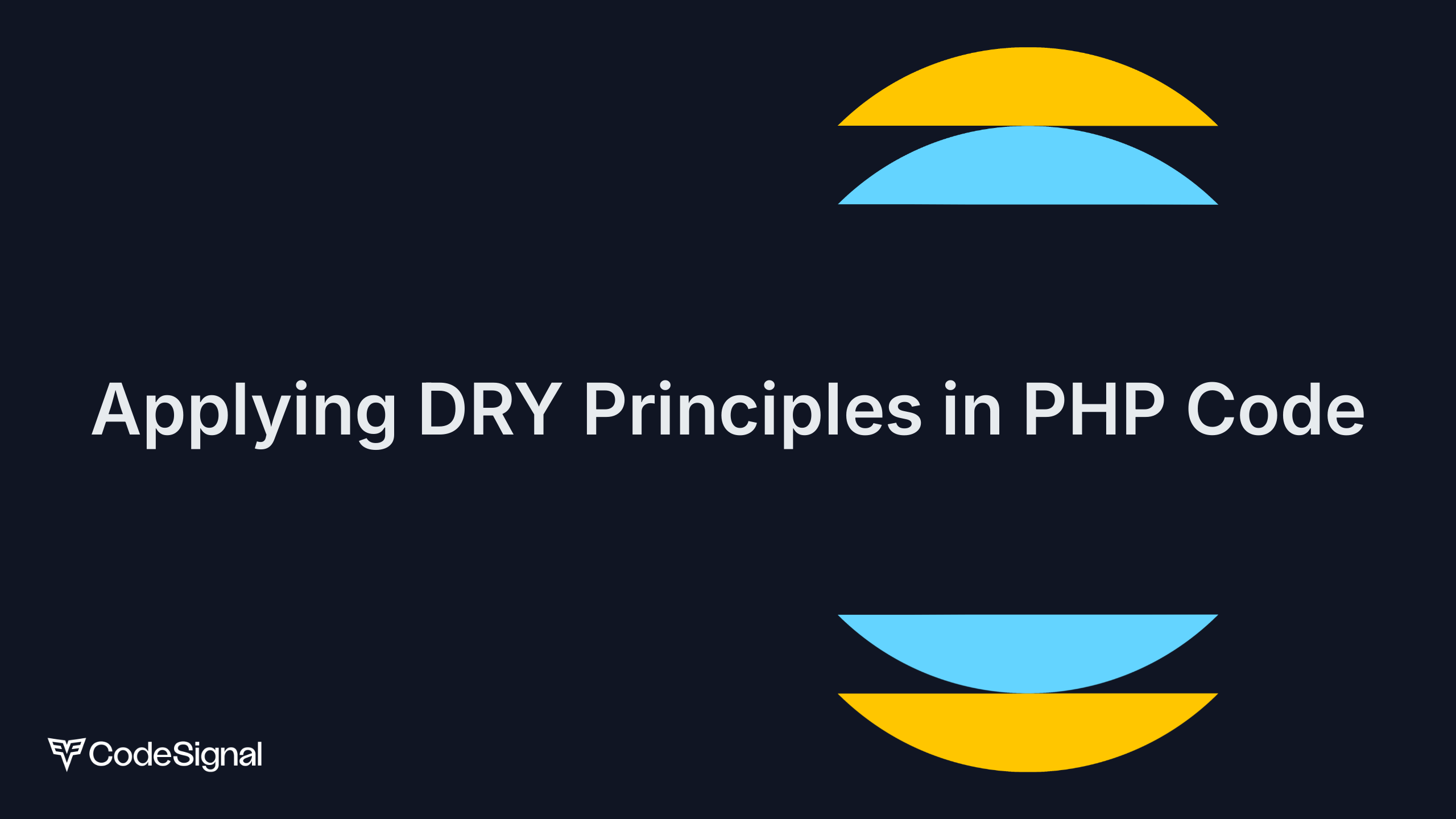Applying DRY Principles in PHP Code | CodeSignal Learn