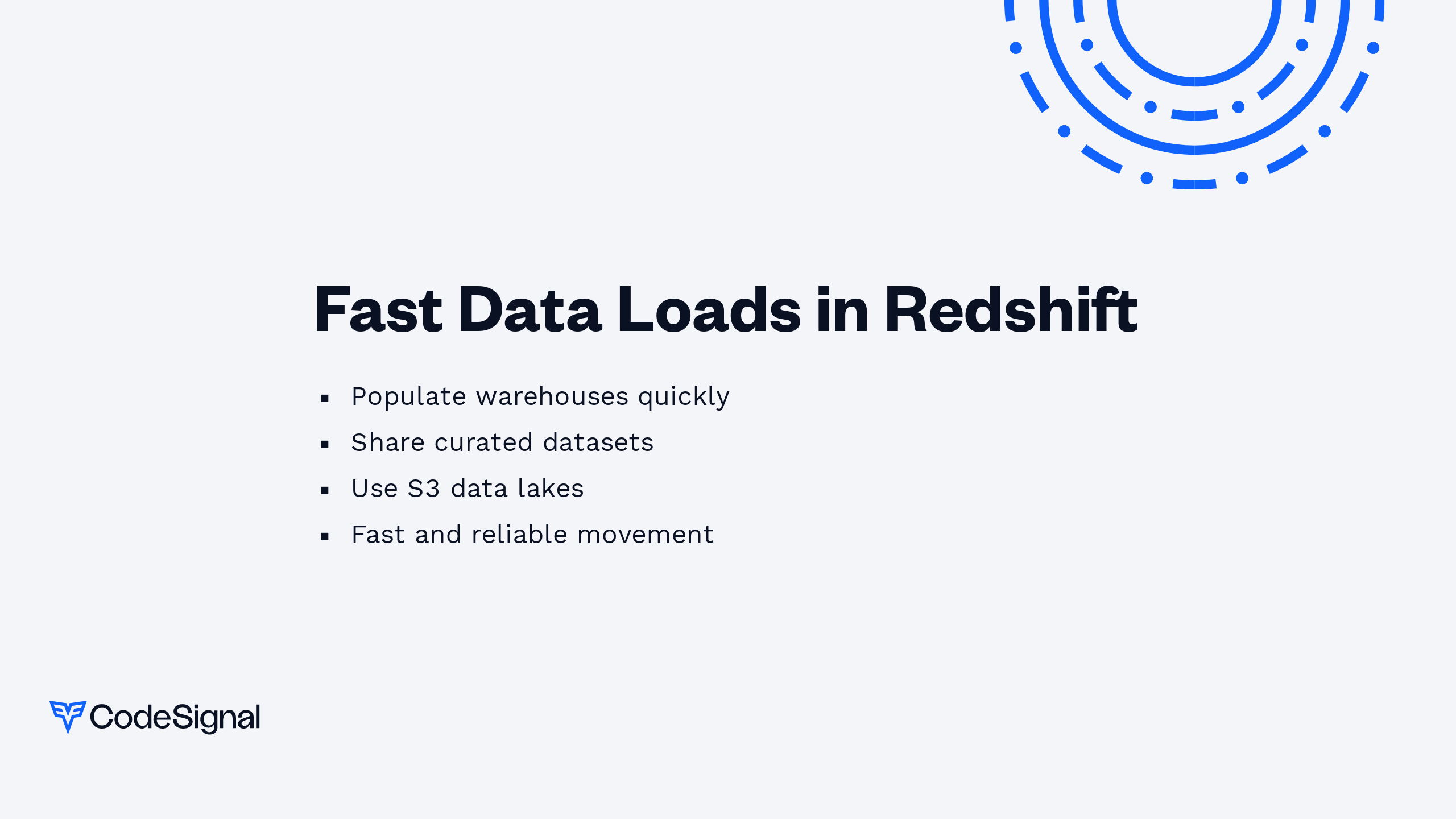 Fast Data Loads in Redshift | CodeSignal Learn