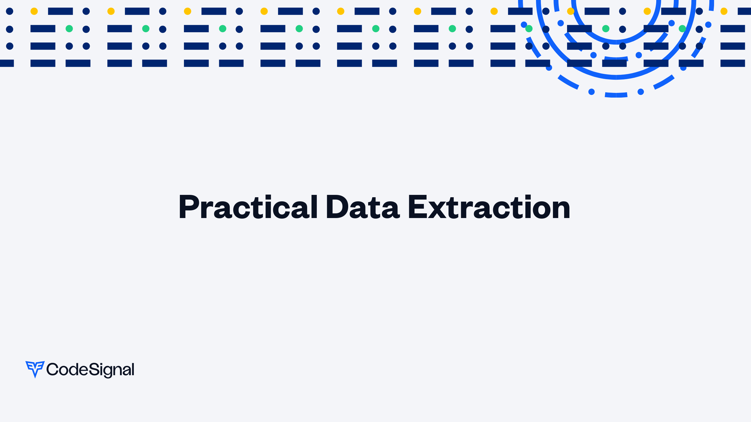 Practical Data Extraction | CodeSignal Learn