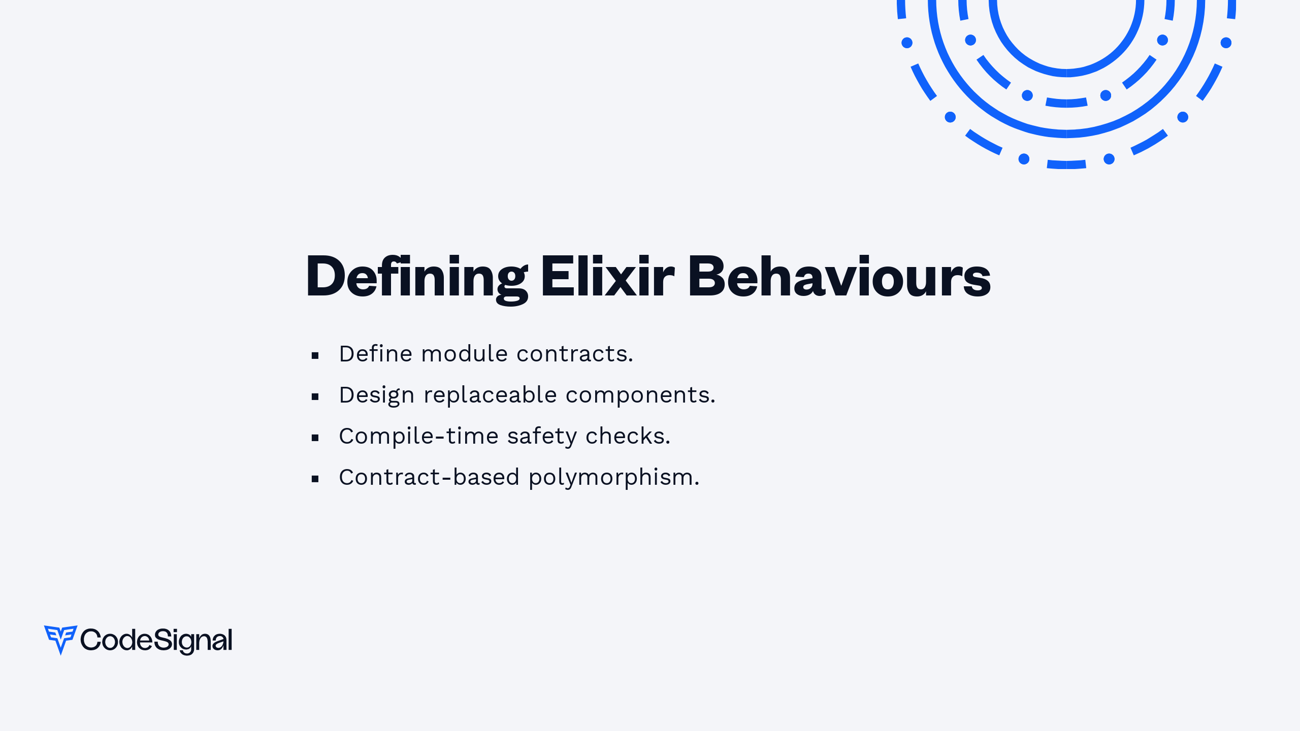 Defining Elixir Behaviours | CodeSignal Learn