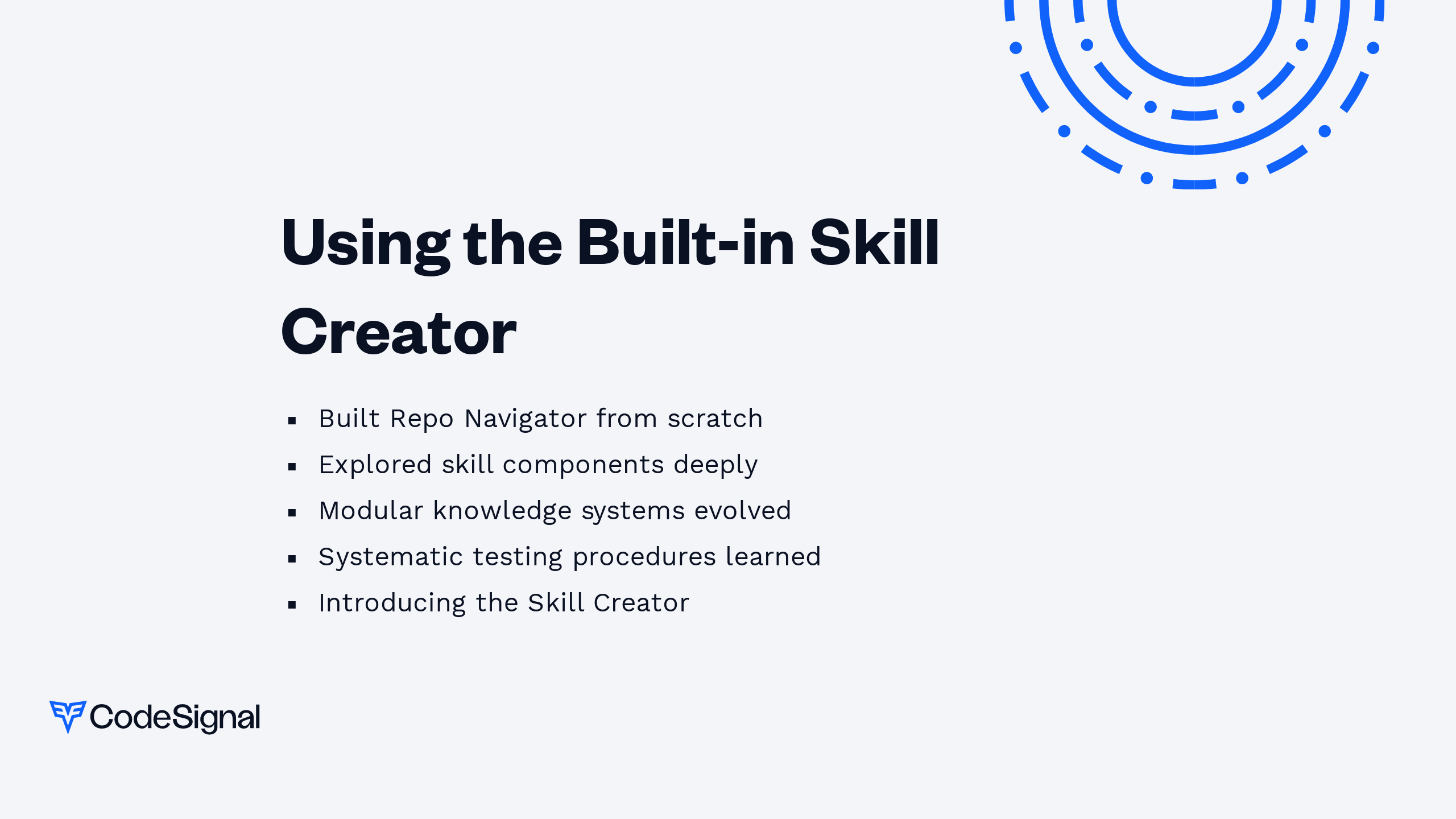 Using the Built-in Skill Creator | CodeSignal Learn