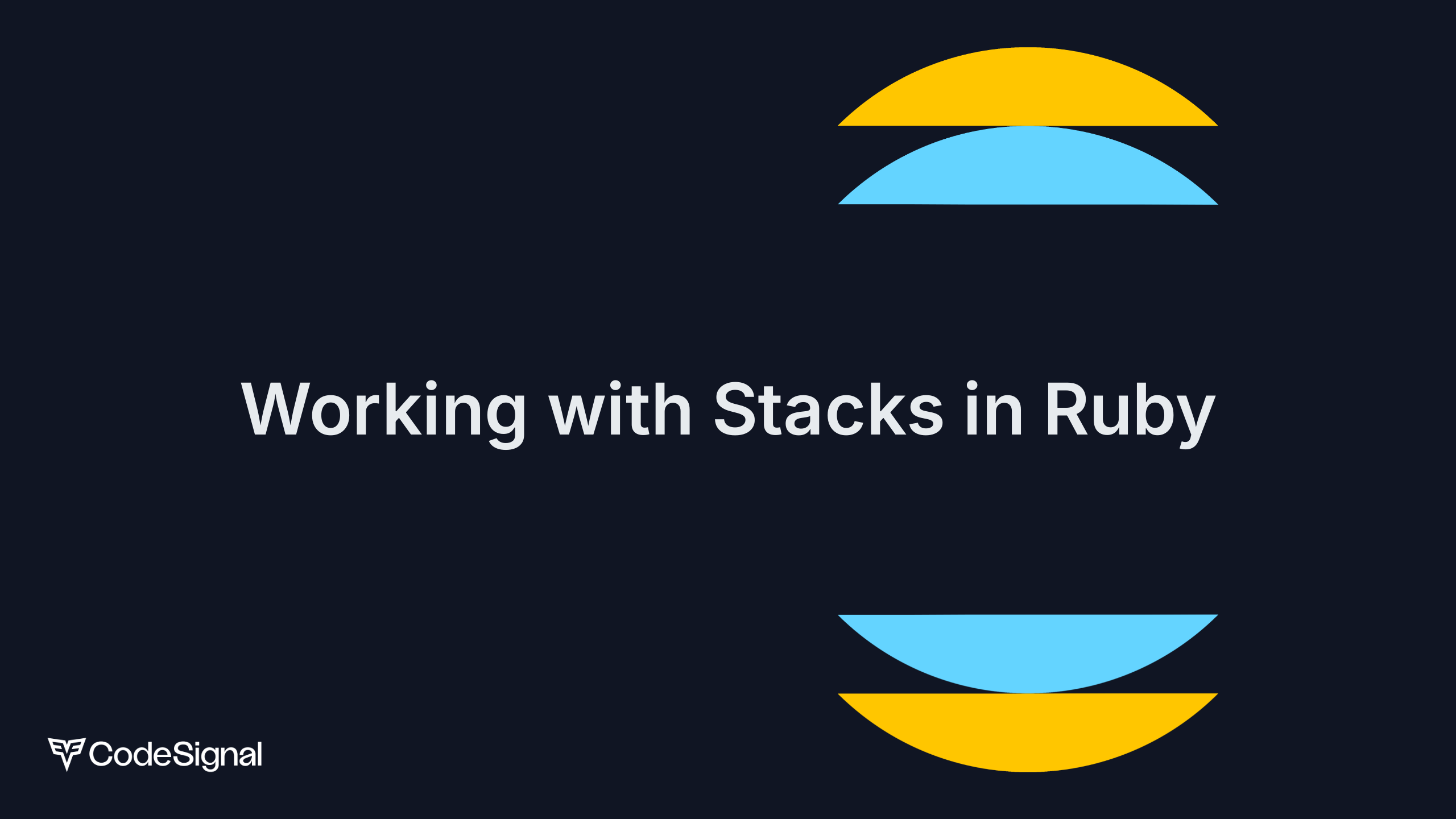 Ruby Stack Logo Working with Stacks in Ruby | CodeSignal Learn
