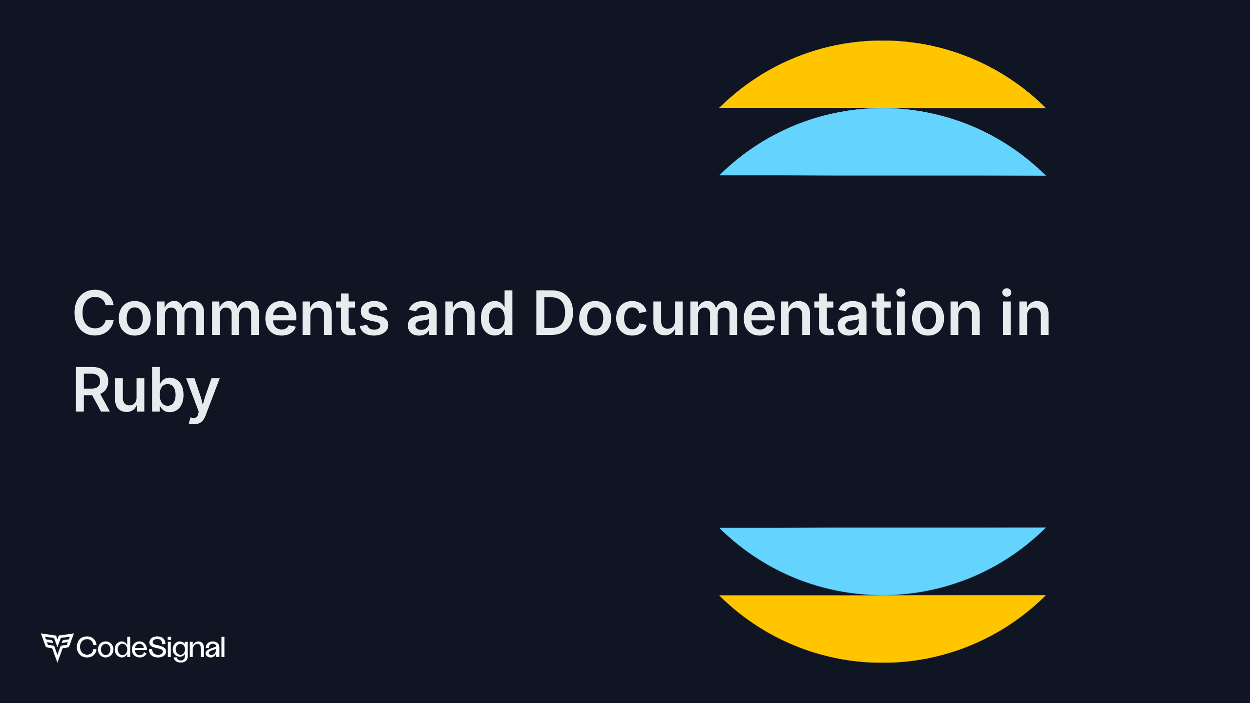 Comments and Documentation in Ruby | CodeSignal Learn