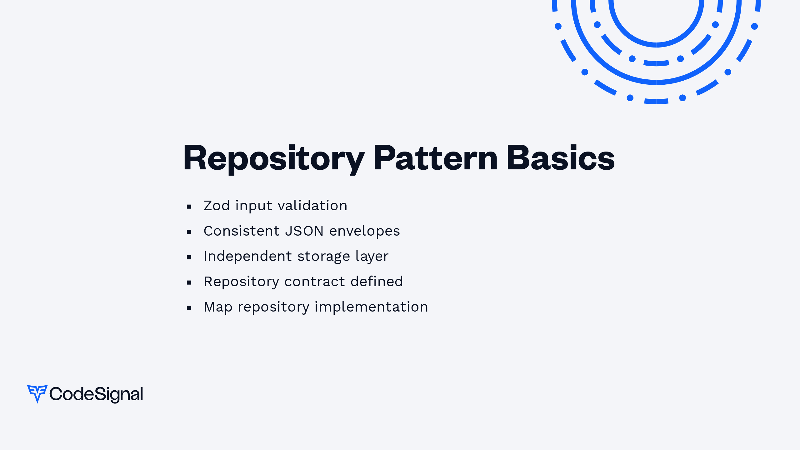 Repository Pattern Basics | CodeSignal Learn