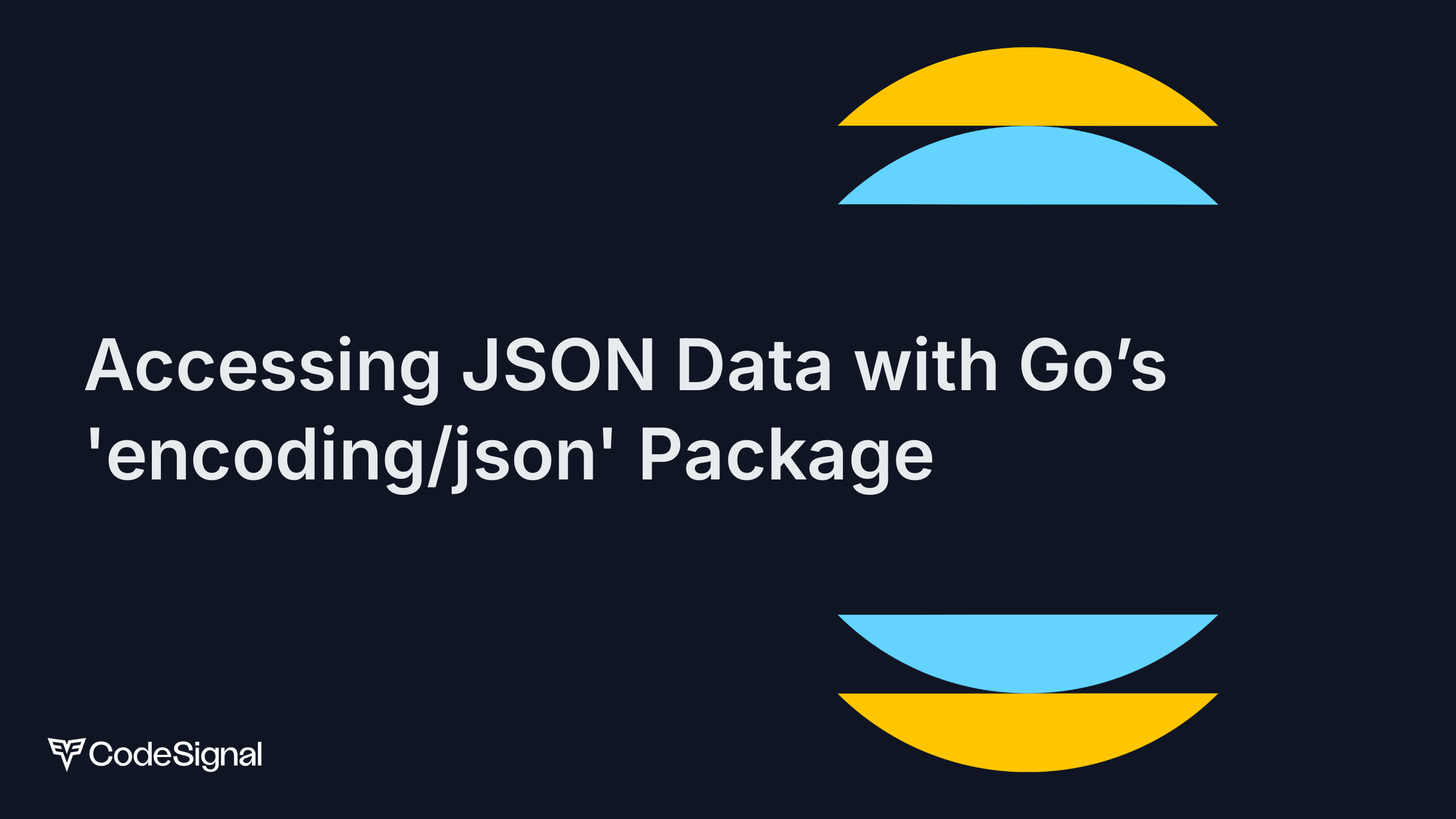 Accessing JSON Data with Go's 'encoding/json' Package | CodeSignal Learn